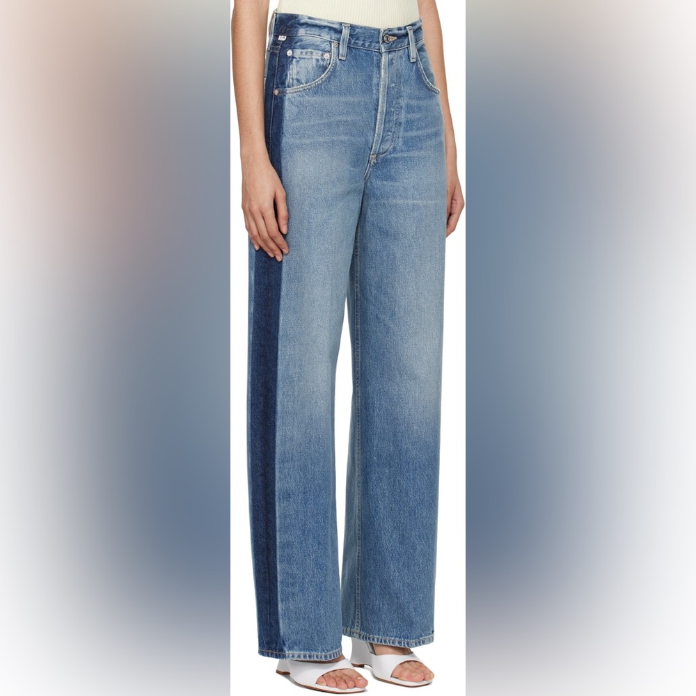 Citizens of Humanity Ayla Baggy Tuxedo Stripe Jeans. Size 30